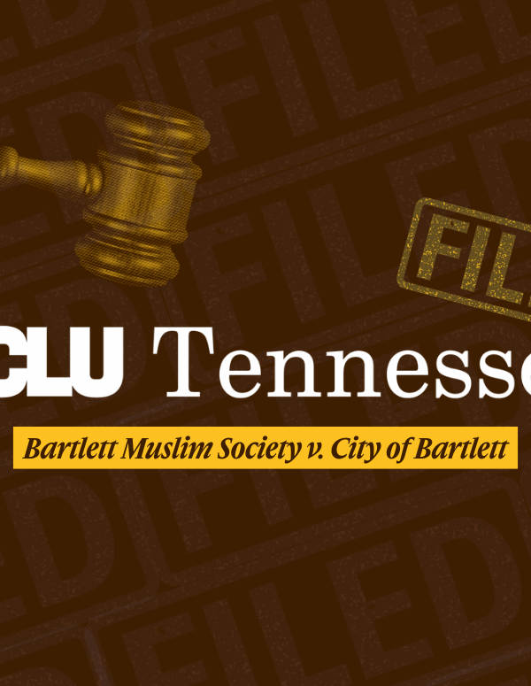 banner for lawsuit against city of bartlett