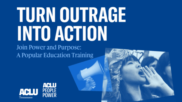banner for power and purpose training with ACLU National