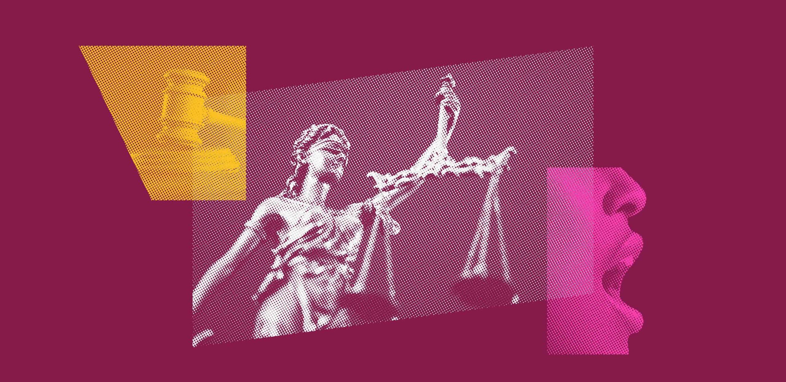 Stylized collage featuring the scales of justice, a judge’s gavel, and a person speaking—symbolizing law, accountability, and the power of public voice.