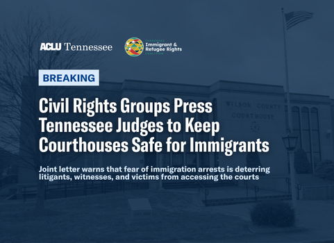 So that the orderly administration of justice is not undermined, ACLU-TN and TIRRC are urging judges to implement procedures to stop civil immigration arrests inside court buildings, including courtrooms, hallways, lobbies, clerks’ offices, entryways, and other areas necessary to access judicial services.