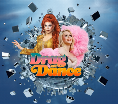 Drag and Dance event flyer from the ACLU of Tennessee and Play Dance Bar. Two drag performers, one in a red wig and gold sequins and one in a blonde wig and pink feathers, pose above the event title. Celebrate community with ACLU-TN on Saturday, Nov. 7, at 1519 Church St, Nashville. Doors open at 6 p.m. and the show starts at 7 p.m. Hosted by Deception and Vidalia Anne Gentry, featuring Olivia Hill, Nashville Grizzlies, Music City Prep, The Peacocks, Hotmess Sports, Monica Dupree, Mac, Stallion, Serenity Sweet, Nashville Pride Court, and more. Scan the QR code to donate.