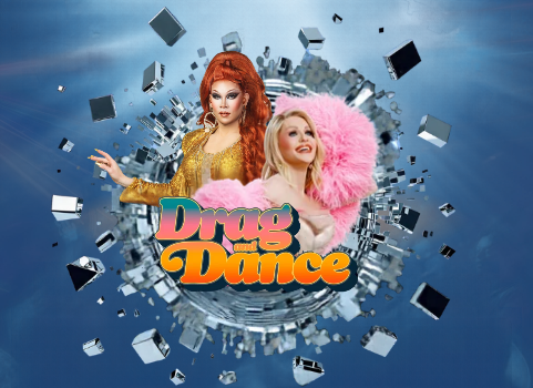 Drag and Dance event flyer from the ACLU of Tennessee and Play Dance Bar. Two drag performers, one in a red wig and gold sequins and one in a blonde wig and pink feathers, pose above the event title. Celebrate community with ACLU-TN on Saturday, Nov. 7, at 1519 Church St, Nashville. Doors open at 6 p.m. and the show starts at 7 p.m. Hosted by Deception and Vidalia Anne Gentry, featuring Olivia Hill, Nashville Grizzlies, Music City Prep, The Peacocks, Hotmess Sports, Monica Dupree, Mac, Stallion, Serenity Sweet, Nashville Pride Court, and more. Scan the QR code to donate.