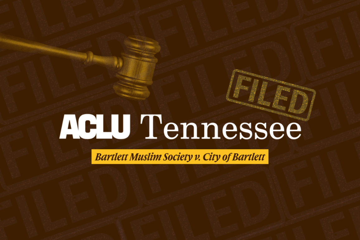 banner for lawsuit against city of bartlett