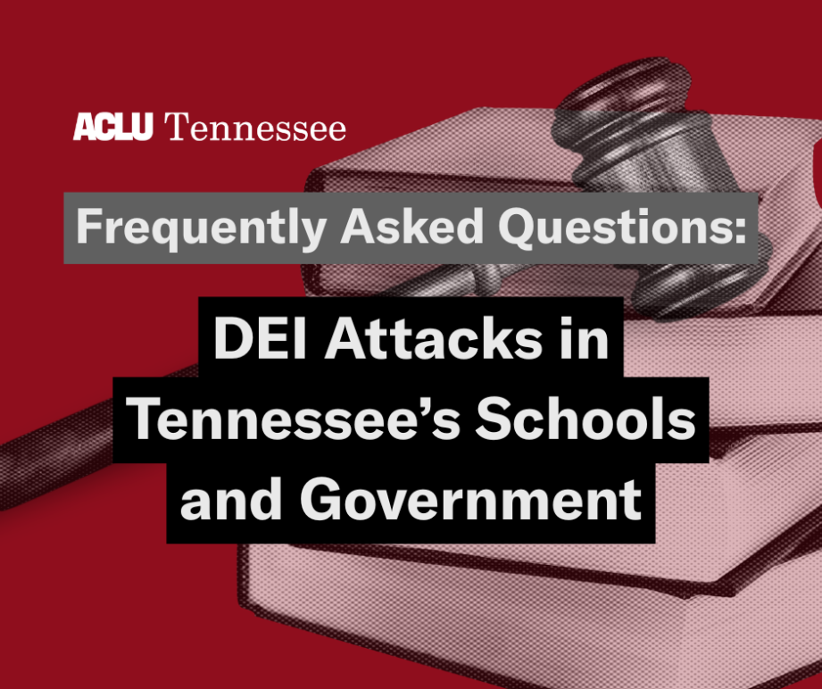 banner for FAQ on DEI attacks in Tennessee's School and Government